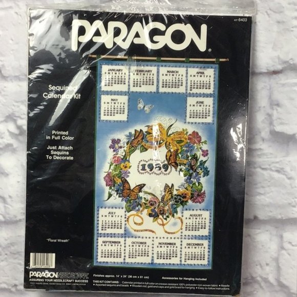 Vintage Paragon sequined Calendar Kit 1989 - Picture 1 of 5